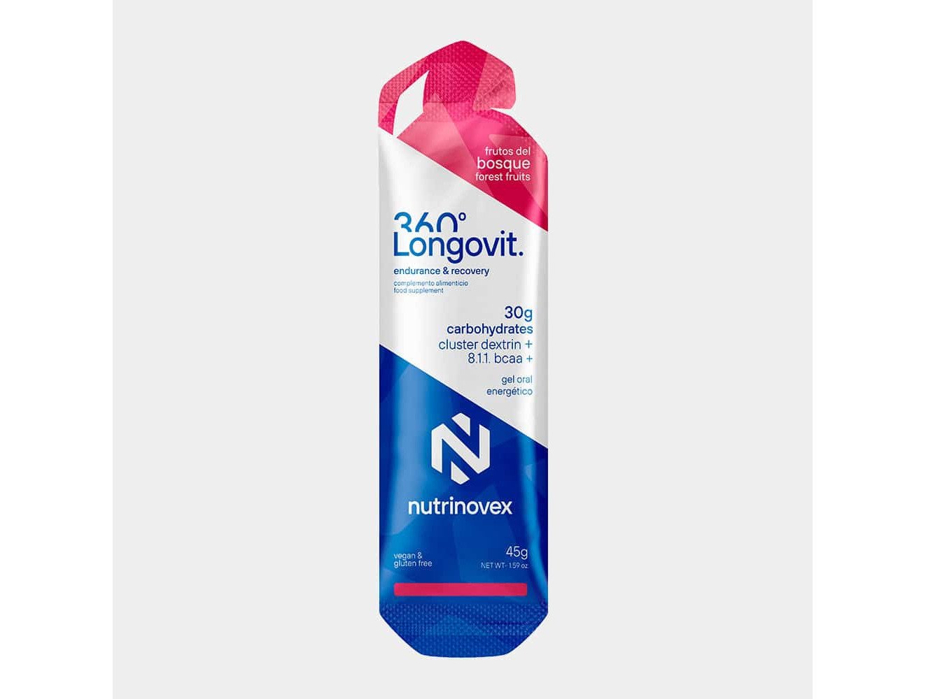 Longovit 360 Gel Frutos del Bosque · 30 g CHO