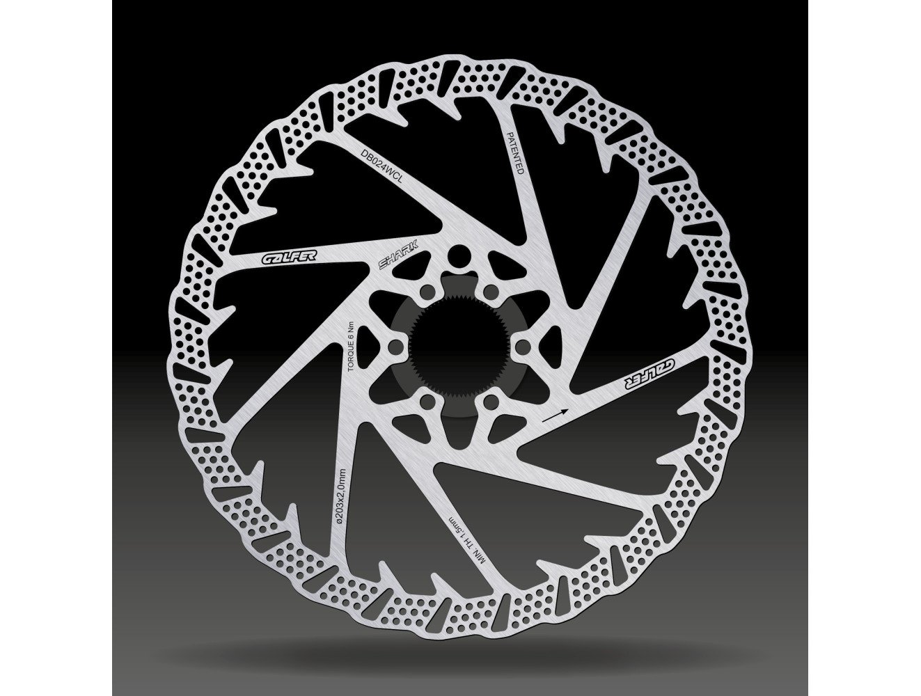 Disco Galfer Disc Shark DB024WCL 203 mm Center Lock