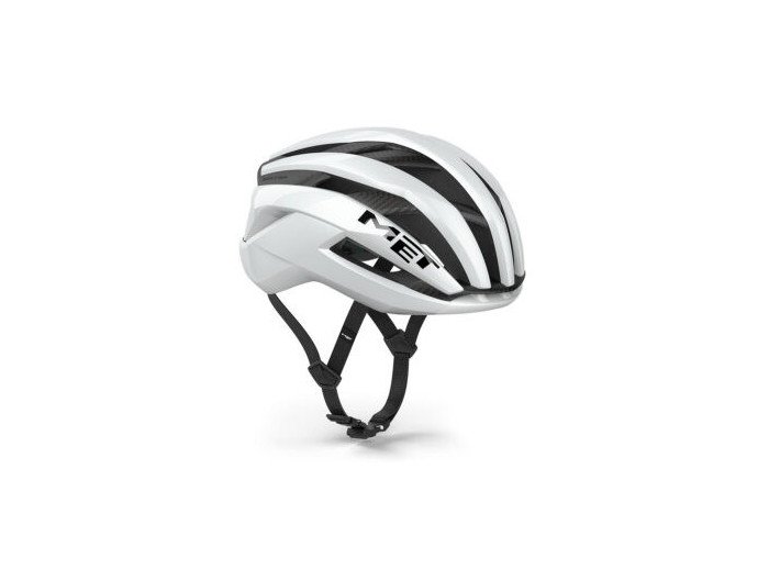 Casco MET Trenta 3k carbon blanco brillo my26 t.m
